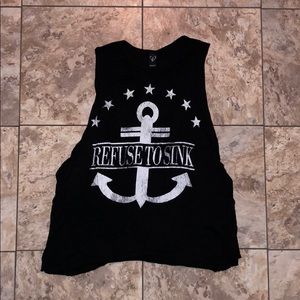“Refuse to sink” muscle tee